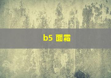 b5 面霜